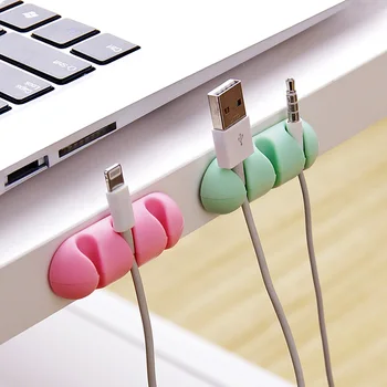 

2PCS Silica gel shelf rack Color Cable Winder Organizer Headset Wire Wrap Cable Cord Winder Cable Collector Tool Storage Holder