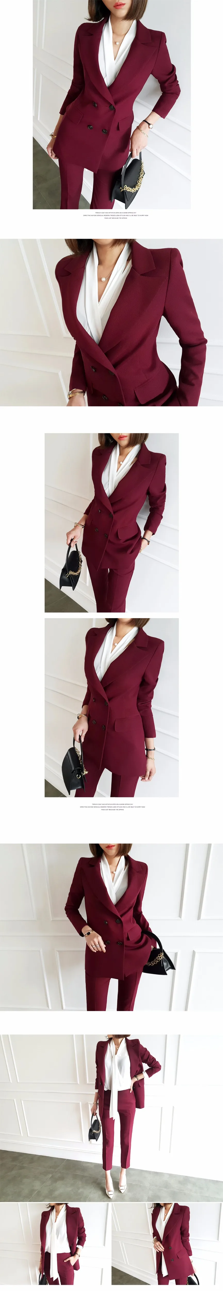 Herfst Professional jurk OLpak pak vrouwelijke mode toevallige темперамент интервью комбинезон kleine pak negen broek pak зима