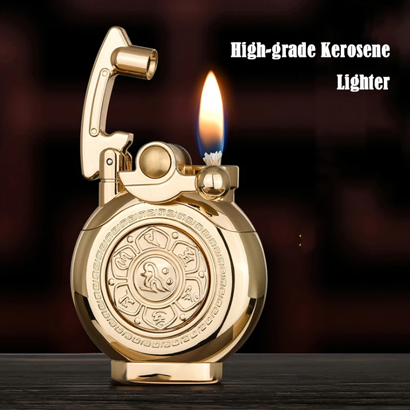 

Unusual Kerosene Lighter Flint Fire Starter Gasoline Vase Rocker Cool Cigarette Lighters Gadgets For Men Lighter Assortment