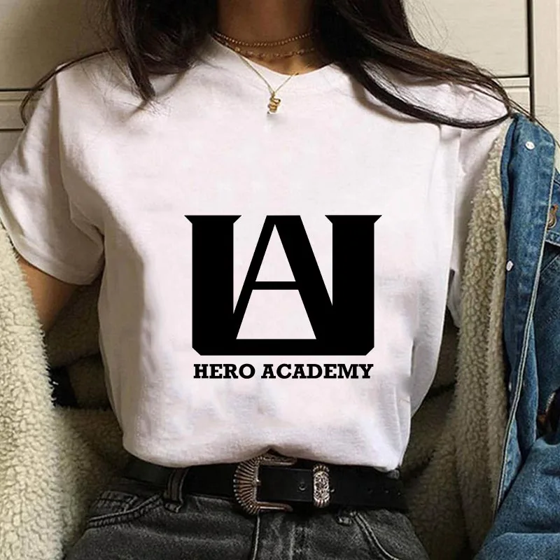 Футболка с рисунком из японского аниме «My Hero Academy», футболка с принтом из мультфильма «My Hero Academy» и коротким рукавом для мужчин и женщин