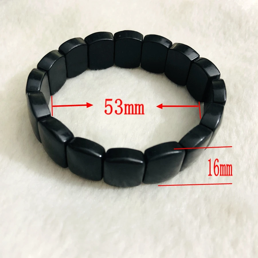 Russia Shungite !Wholesale 1pcs 100% Natural Bracelet Healing Gem stone Jewelry Rich in fullerenes 19cm | Украшения и аксессуары