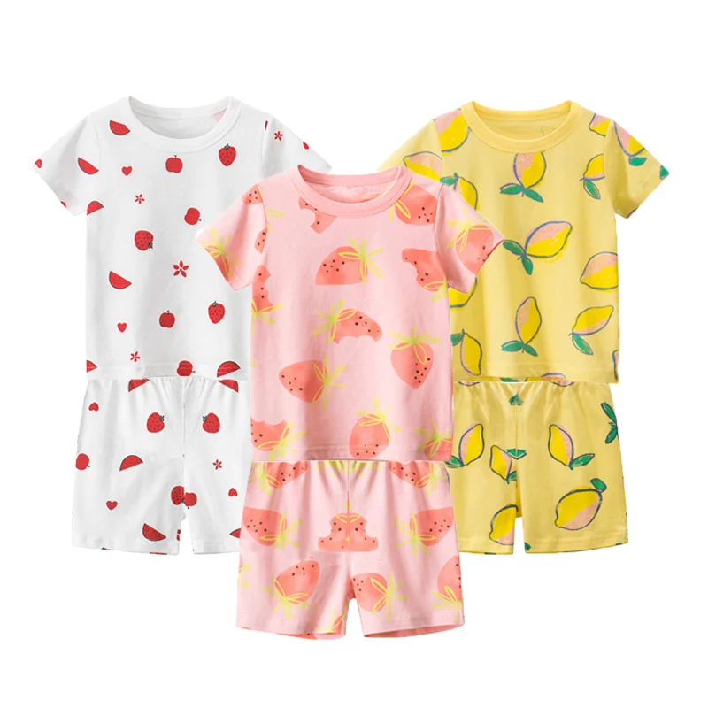 2021 костюм для отдыха девочек Летняя домашняя одежда мальчиков футболка с