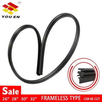 

YOUEN 6mm 26"28"30"32" Universal Car Bus Rubber Bracketless Frameless Windshield Wiper Wash Blade Refill Replacement Strip