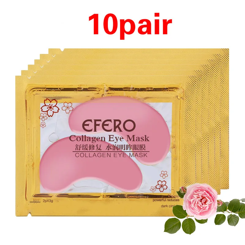 10pair style 14 10 пар, Золотая маска для глаз с кристаллами, коллагеновые патчи для глаз, восстанавливающая сухую кожу, маска для глаз, темные круги, удаляющая антивозрастную увлажняющую маску для лица - Цвет: 10pair style 14