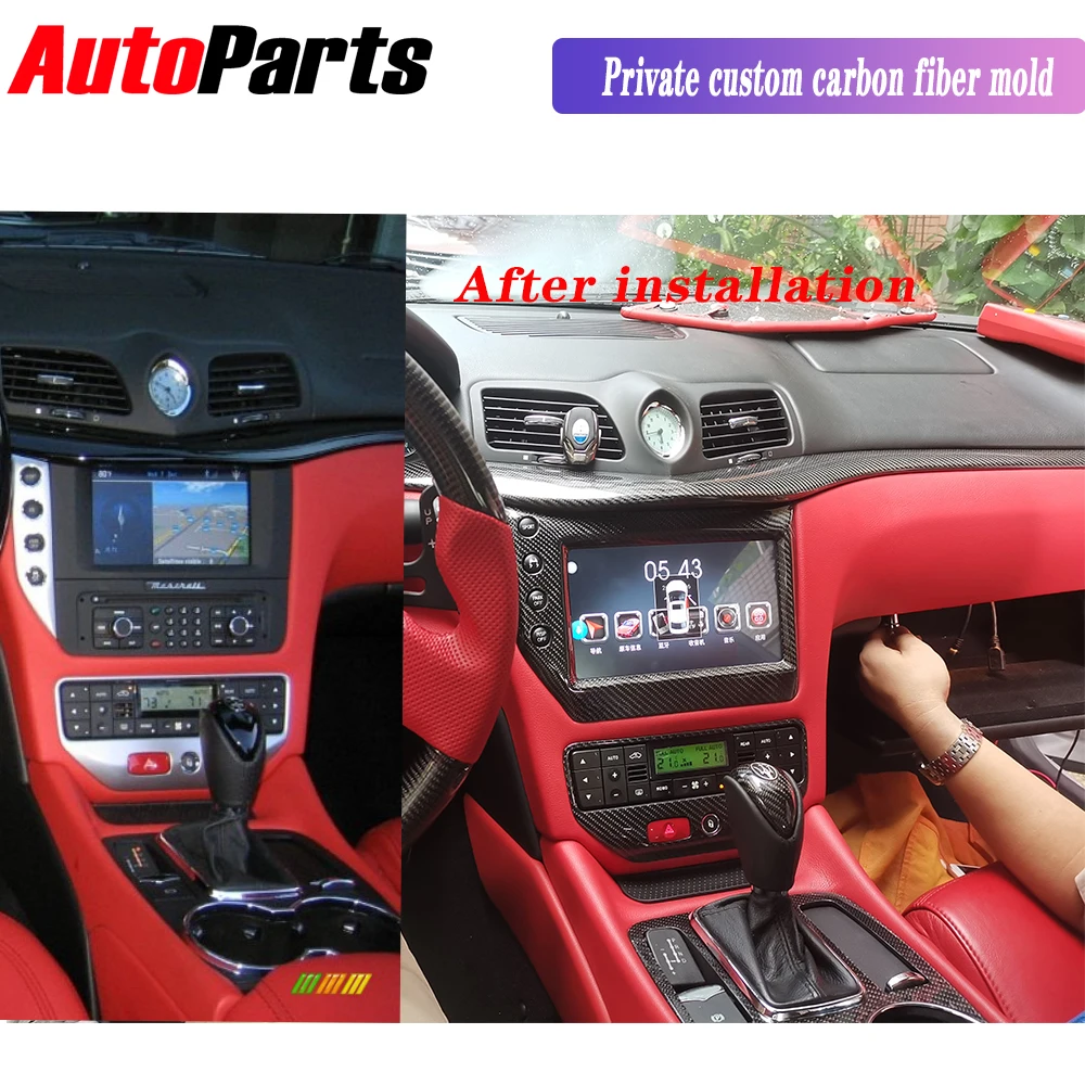 Custom carbon fiber PX6 Android 8,1 радио carмультимедиа стерео плеер для maserati/Gran Turismo/GT/GC/2 DIN Smart радио AHD BT 5,0 2DIN - Цвет: Custom carbon fiber