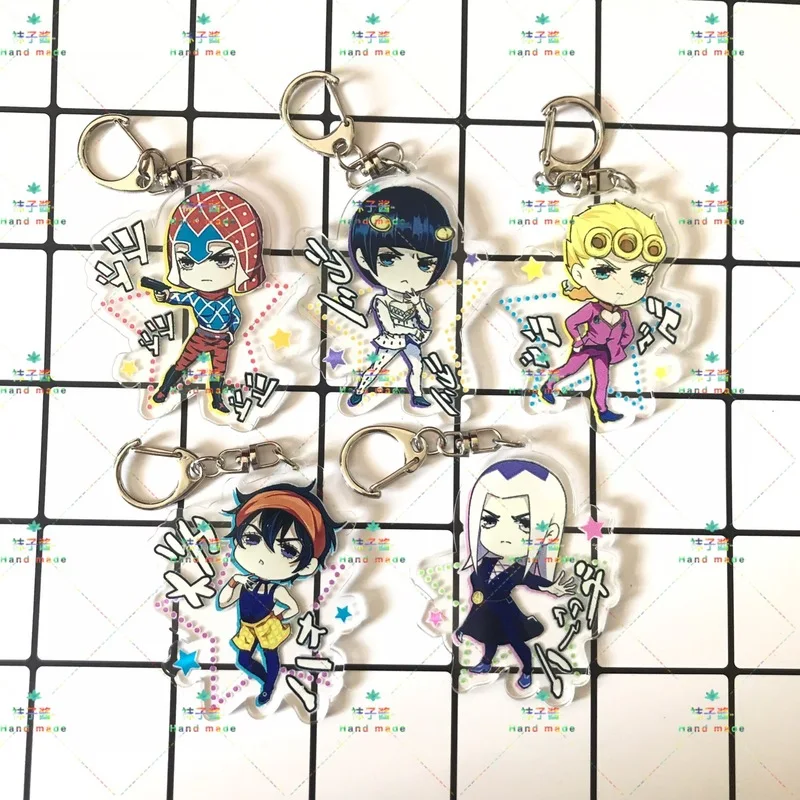 2020 аниме Jo странные приключения Акриловый Брелок фигурка брелка для ключей
