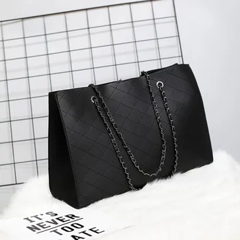

Women's Bag New Style Chain Bag Large Capacity Satchel Women's Shoulder Messenger Bag Simple Student Rhombus Bag