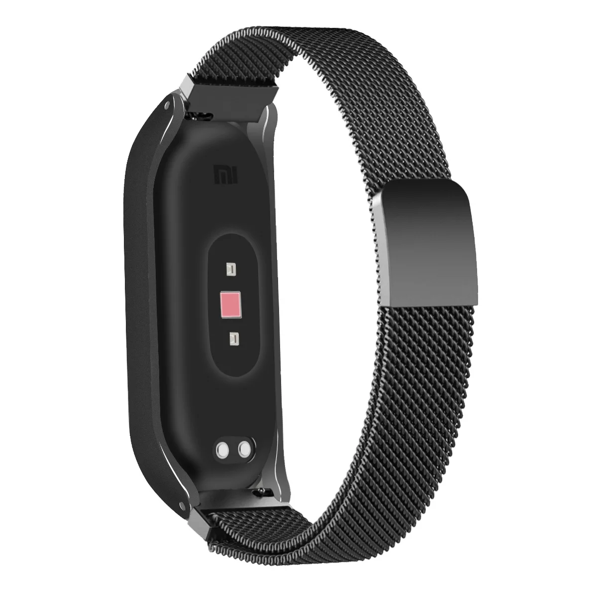 Черный Сказочные Смарт-часы, браслет на запястье для Xiaomi mi, ремешок 3 pulseira, металлический нержавеющий ремешок для Xiaomi mi, браслет 4 correa mi band 3 4 - Цвет: Черный