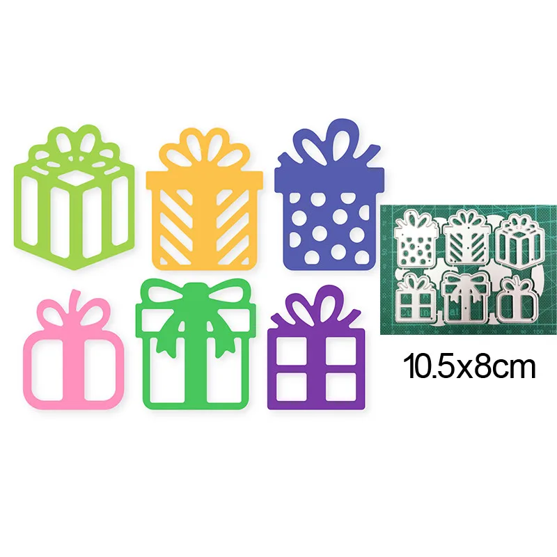 

Metal Cutting Dies Cut Mold Christmas Gift Box Banner Decoration Scrapbooking Paper Craft Knife Mould Blade Punch Stencils dies