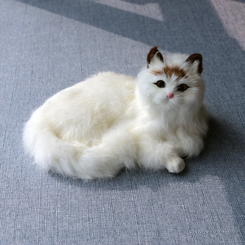 Плюшевая игрушка котенок животное Белый Кот модель кукла украшение дома кукла дети мужчины и женщины друзья подарок