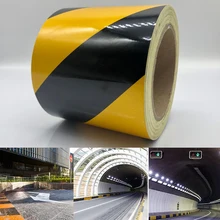 

width 10cm Self-adhesive Reflective Safety Warning Tape Road Traffic Construction Site Reflective Guide Sign