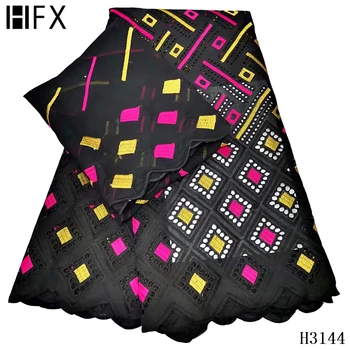 

HFX Swiss Lace Voile African Cotton Dry Lace Fabric Nigerian Lace Fabrics 2020 High Quality Swiss Voile Lace in Switzerland 7yds