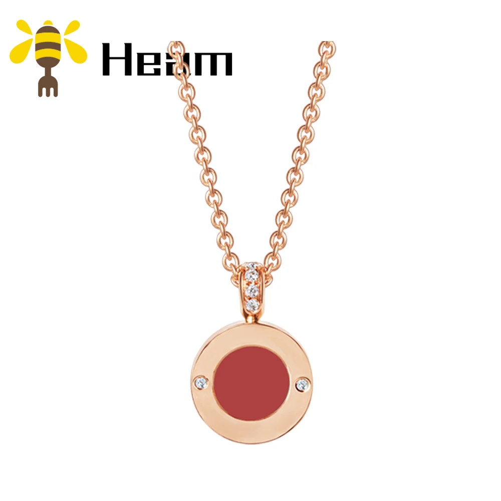 Heam,, высокое качество, Стерлинговое Серебро 925 пробы, болгарийское ожерелье для женщин, Круглая Керамическая форма, модное ювелирное изделие, подарок для пары