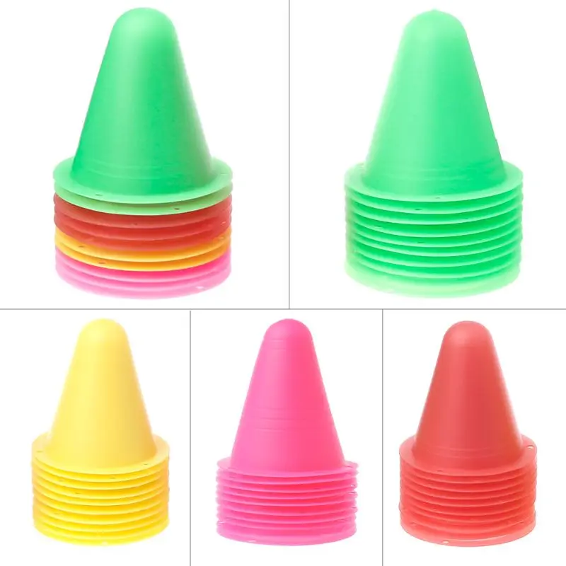 

10 Pcs Skate Marker Cones Roller Football Soccer Training Equipment Marking Cup