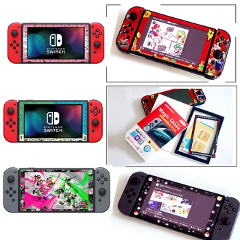 

Nintend Switch Hard Shell Tempered Glass Screen Protector HD Colorful Frame Glass Film For NS Switch Game Console Accessory