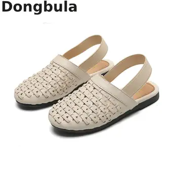 

Summer Kids Sandals For Girls Braided Pu Leather Sandals 2020 Toddler Girl Beach Shoes Soft Children Casual Princess Slippers