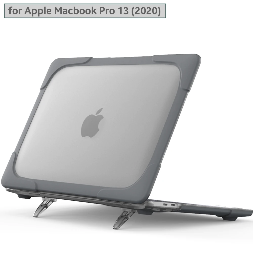 

Shockproof Foldable Stand Case For MacBook Pro 13 inch Case 2020 A2251 A2289 Soft Silicone TPU + Hard PC Stand New Outer Cover