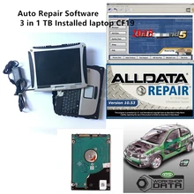 2020 software de reparação de automóveis 3 em 1 tb alldata 10.53 e m .. chell on-dem .. d 2015 dados de oficina vívidos ati 10.2 instalado computador portátil cf19