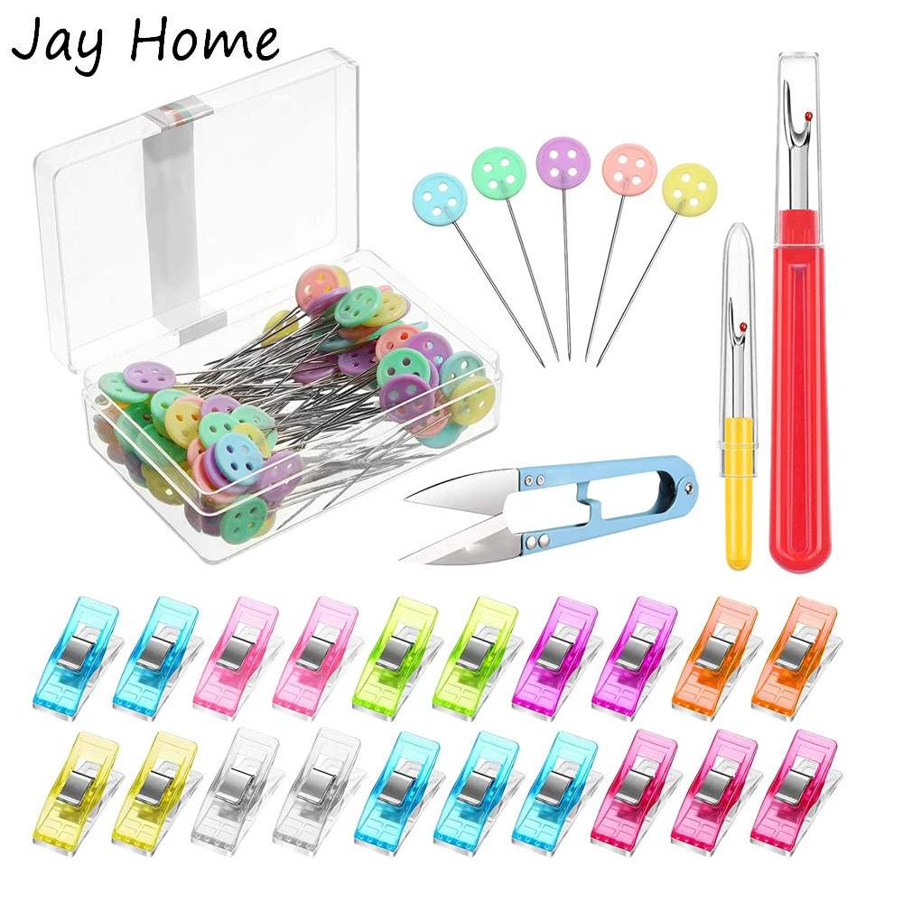

123Pcs Embroidery Sewing Tools Sets Sewing Quilting Clips & Seam Ripper Thread Remover Tool Kit & Sewing Pins for Fabric Craft