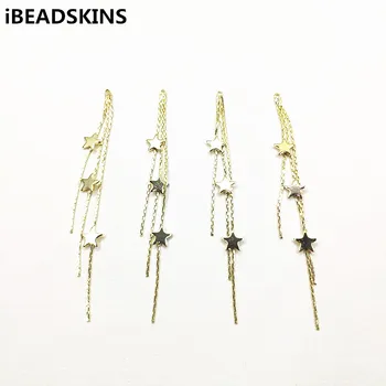 

New arrival! 92x8mm 50pcs Chain and star shape charm/Connectors for Necklace,Earrings parts,hand Made Jewelry DIY