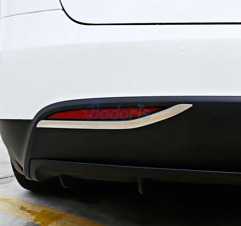 

Для Tesla Model X 2016 2017 2018 задняя противотуманная фара из нержавеющей стали светильник накладка рамка панель хромированные аксессуары для стайлинга автомобилей