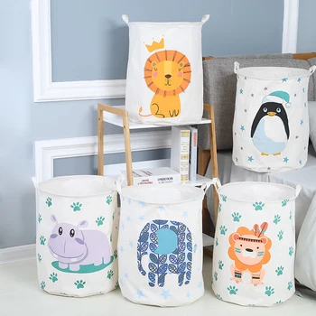 

1pc Cloth Art Folding Geometry Dirty Clothes Toys Storage Bucket Household Storage Basket Dirty Clothes Laundry Basket 40*50cm