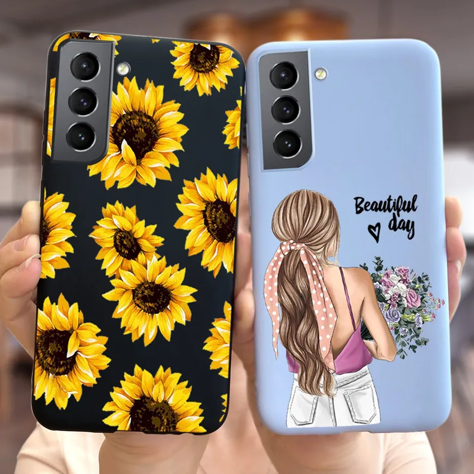 Per Samsung S21 Plus 5G Custodia S21 Ultra Cute Fashion Girasoli Cover Per Samsung Galaxy S21 + 5G S 21 Plus Custodie Per Telefoni Ultra Borse