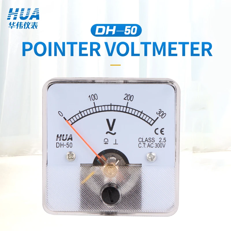 DH-50 Аналоговый вольтметр переменного тока 5V10V15V20V30V50V100V150V200V250V300V400V450V500V600V измеритель напряжения прямые продажи с фабрики