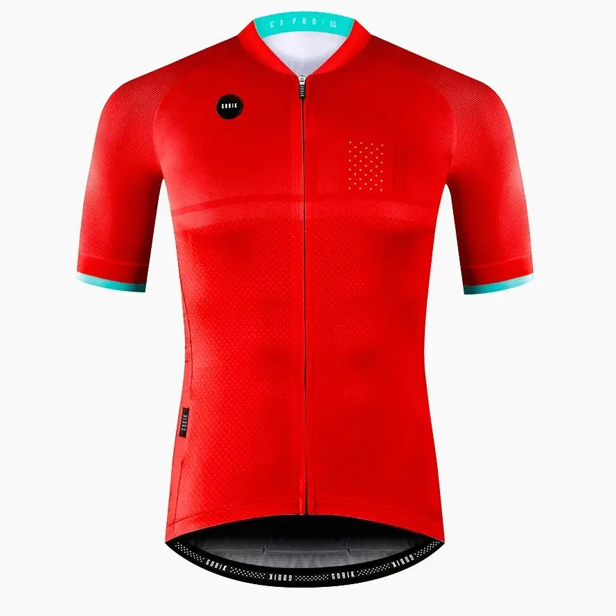 Cycling Jersey GOBIKR красный Pro с коротким рукавом Велоспорт Джерси велосипедная одежда летняя дышащая мужская Майо ropa ciclismo mtb велосипедная одежда - Цвет: Cycling Jersey