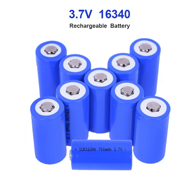 مشغول هدية مجانية أعشاب  100% real capacity 16340 Battery 3.7V Lithium Rechargeable Batteries CR123A  Battery For LED Flashlight|Rechargeable Batteries| - AliExpress