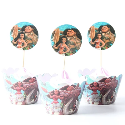 Package 24pcs 1 шт./компл. с изображением на тему Моаны бумажная Складная пиньята детская игра бинго День Рождения украшения Дети пользу с героями мультфильма «Моана»; пиньята 49*27 см вечерние поставляет - Цвет: Package 24pcs