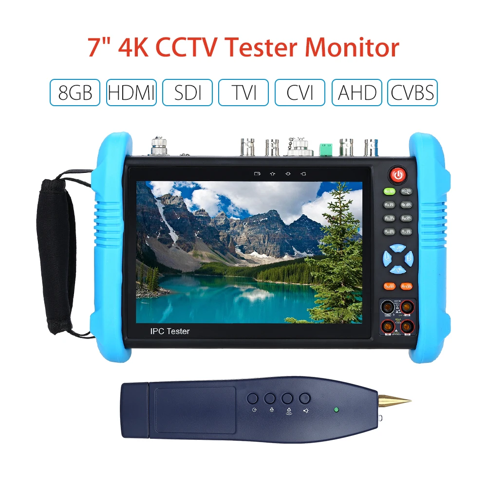 

IPC-9800MOVTT ADHSplus IP Tester CCTV 7" 4K 1080P Monitor TVI CVI AHD HD SDI/EX-SDI PTZ POE Camera video tester WIFI HDMl Onvif