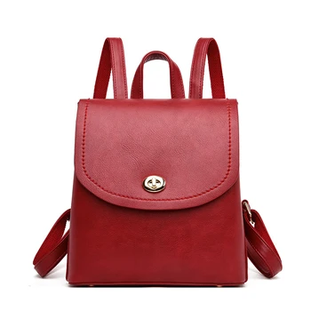 

HOT Fashion Women Backpack High Quality Youth Leather Backpacks for Teenage Girls Female School Shoulder Bag Bagpack mochila