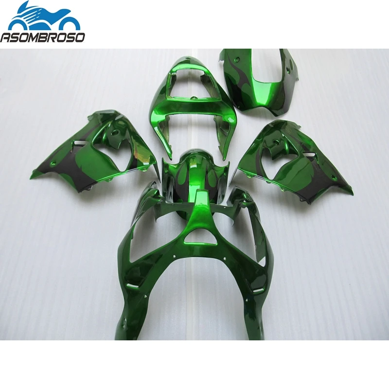 Пластиковые обтекатели для Kawasaki Ninja ZX9R 2000-2001 ярко-зеленый обтекатель zx9r 00 01 DW15 по