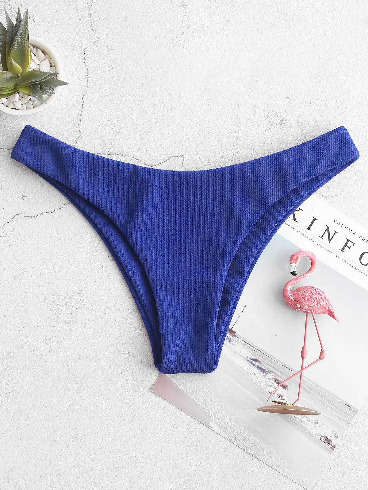 ZAFUL Плавки бикини с высокой посадкой в рубчик