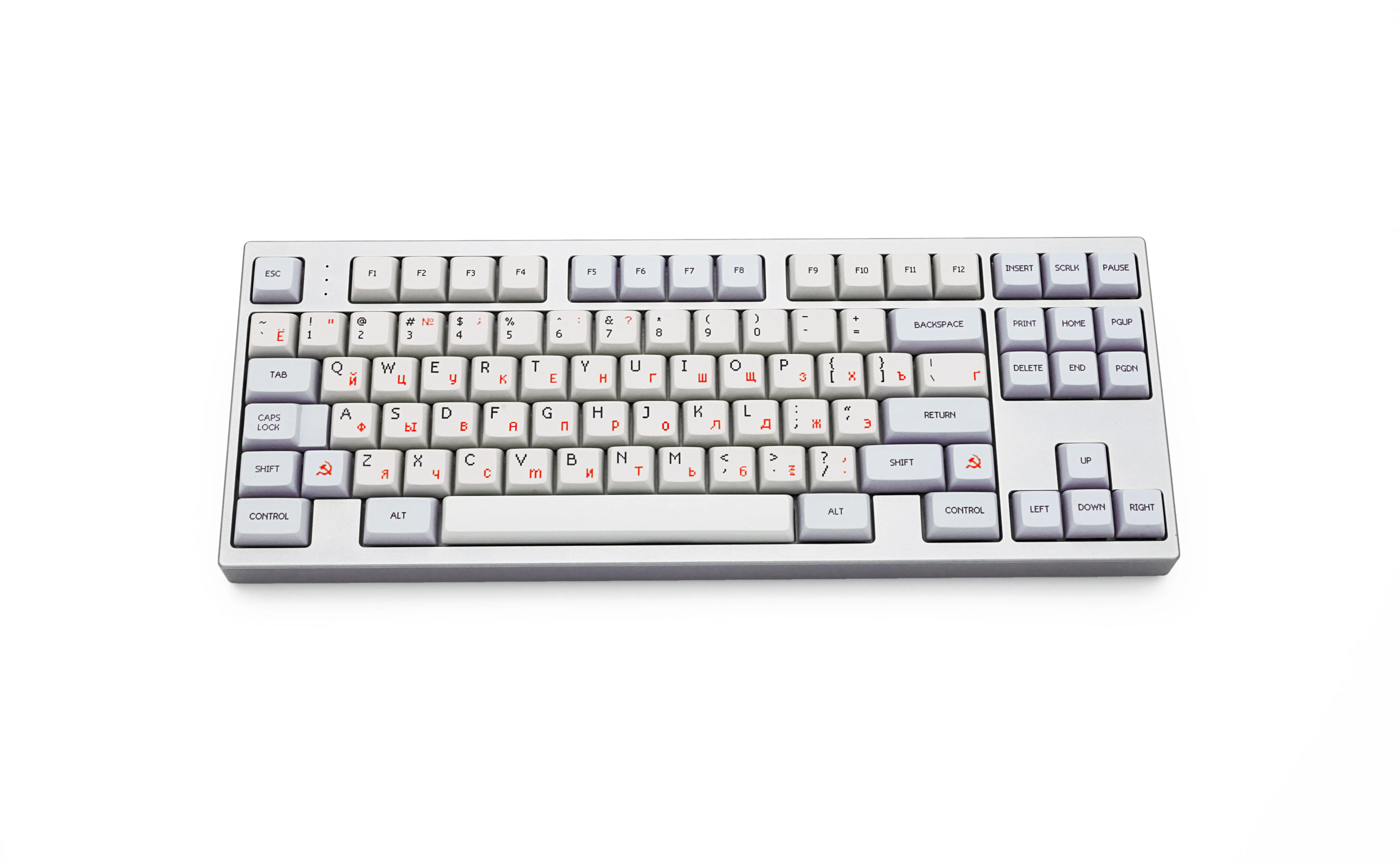 Kpreпаблик русский пиксель корень России Черный Красный шрифт язык xda профиль краситель Sub Keycap PBT для gh60 xd60 xd84 tada68 87 104