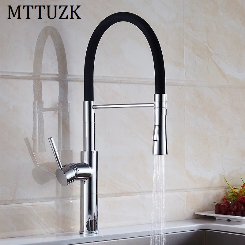 MTTUZK матовый черный кухонный кран 360 ronating blackend раковина кран холодной и горячей кухни смеситель Матовый никель кухонный кран