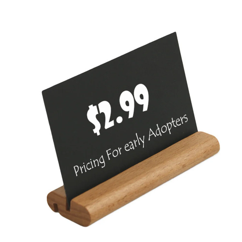 120x80mm Wood Memo Clips Photo Holder Clamps Stand Card Desktop Message Crafts Chalkboard