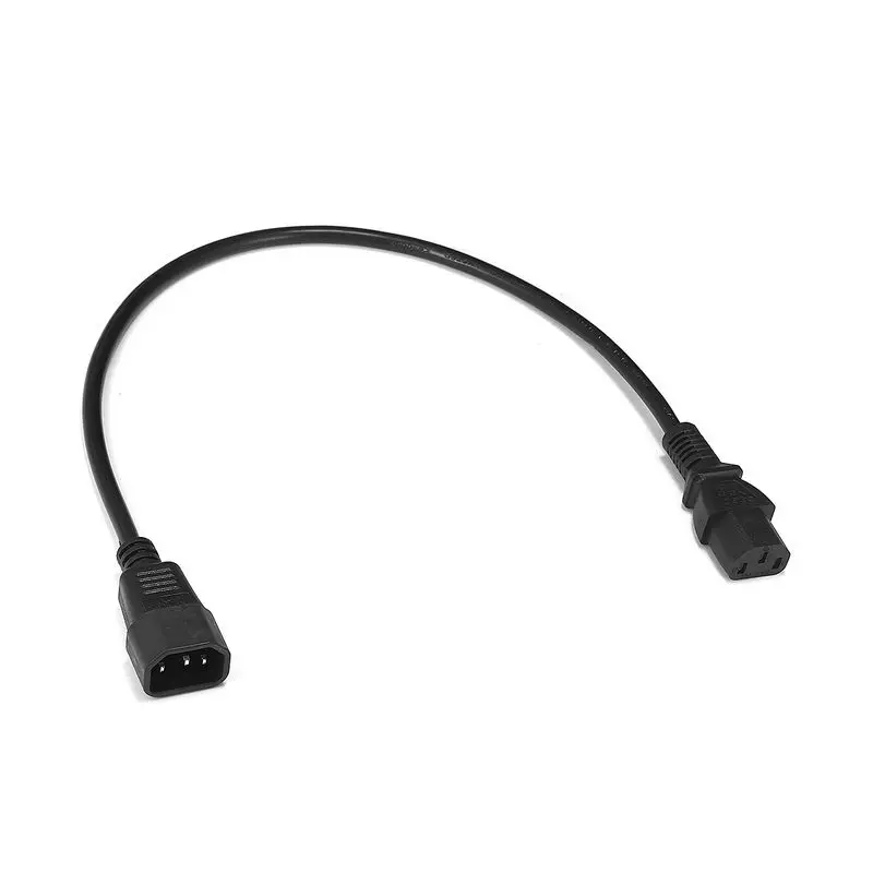 

PC Computer IEC C13 C14 Power Cable 0.5m 1m 1.5m 1.8m 3m 18AWG Mains IEC C13 to C14 Power Lead Cord For PDU UPS PC Monitor