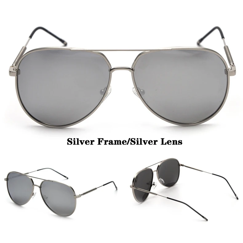 S98171-Silver3 Psacss, поляризационные солнцезащитные очки пилота, мужские, Ретро стиль, фирменный дизайн, солнцезащитные очки для вождения, для отдыха, gafas de sol hombre Shades-S98171 - Цвет линз: S98171-Silver3