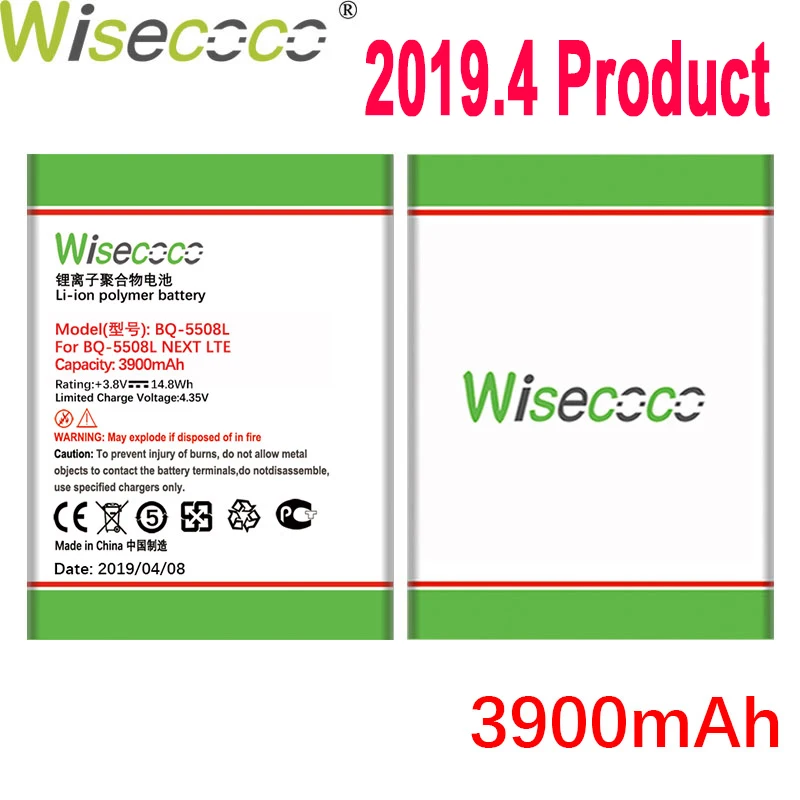 

WISECOCO 3900mAh BQ-5508L Battery For BQ-5508L NEXT LTE Phone In Stock Latest Production High Quality Battery+Tracking Number