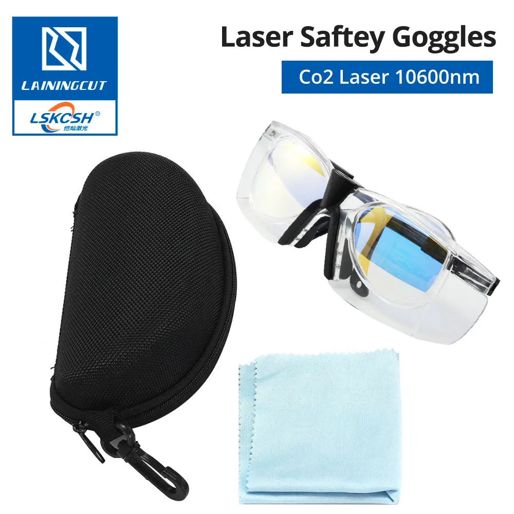 LSKCSH New type Laser Safety Goggles 10600nm Style B Shield Protection eyes glasses For CO2 Laser Cutting Engraving Machine