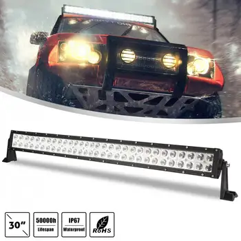 

30 Inch 300W 2 Rows Led Work Light Bar 6000K White Waterproof for Off-Road Suv Boat 4X4 Jeep JK 4Wd Truck 12V-24V