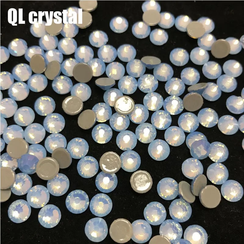 opal blue Ss34 кристалл AB исправление стразы стекло Стразы flatback горячей фиксации Стразы для одежды свадебное платье - Color: opal blue