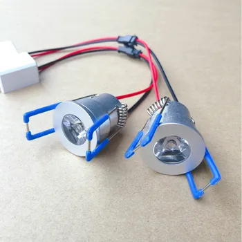 

5pcs MINI Recessed Spot light dimmable Downlight led Cabinet 3W + Led Driver Warm white and Silver body AC85-265V Free Shipping