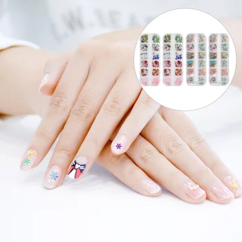 

4 Boxes Nail Sequins Exquisite Pretty Stylish Practical Creative Fashion Christmas Nail Sequins Nail Art Sticker Christmas Nail