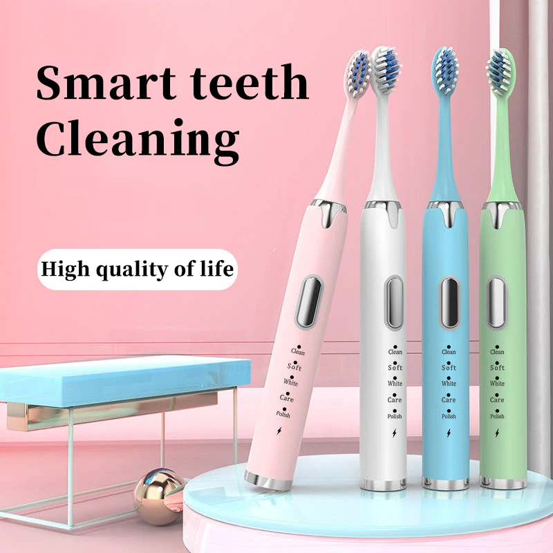 

Smart Chip Toothbrush Sonic Rechargeable Top Quality Head Replaceable Whitening Healthy Best Gift Electric Toothbrush home