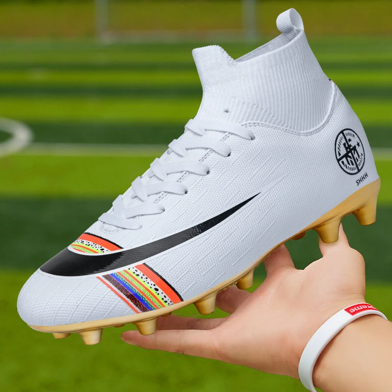

Men Boy Kids Soccer Cleats Turf Football Shoes Hard Court Sneakers Trainers New Design Boots Futsal botas de futbol Size 35-44