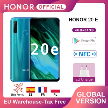 

In Stock Global Version Moblie Phone Honor 20e 20 e 4GB 64GB Kirin 710 Octa Core triple Camera Smartphone Google play