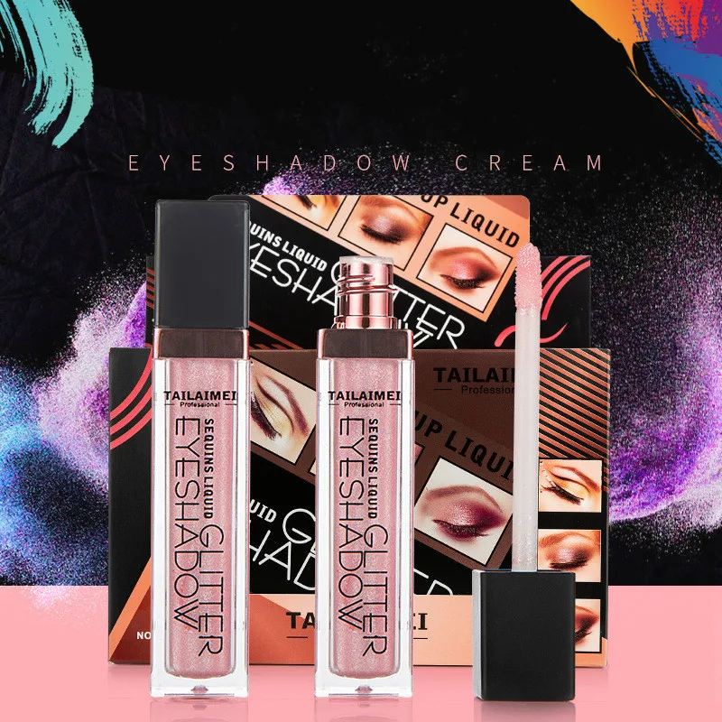 

Color Eyeliner Shiny Diamond Highlight Liquid Eyeshadow 6 Color Pearlescent Eyeshadow Liquid Makeup